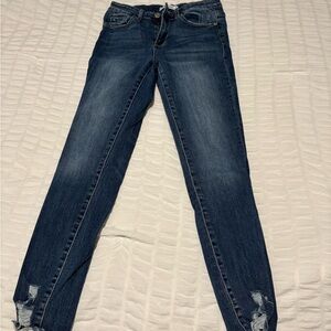 Zenana Outfitters Dark Blue Skinny Jeans